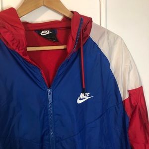 Nike Red White and Blue Windbreaker Jacket XL. Mens